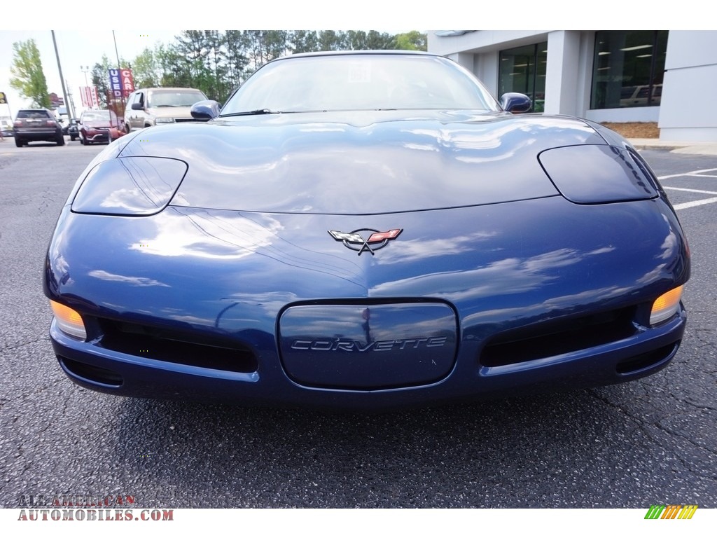 2000 Corvette Coupe - Navy Blue Metallic / Light Oak photo #2