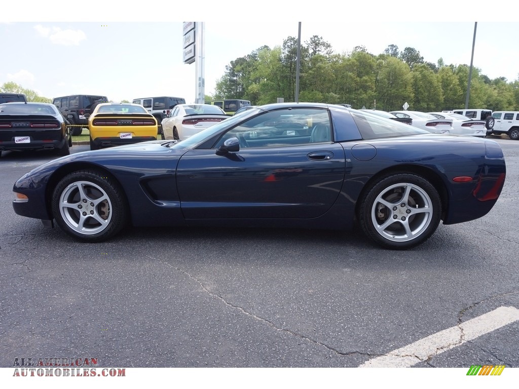2000 Corvette Coupe - Navy Blue Metallic / Light Oak photo #4