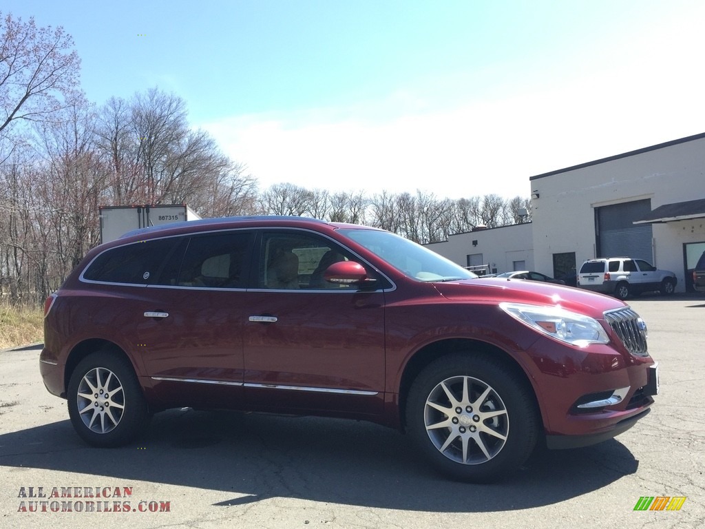 2017 Enclave Leather AWD - Crimson Red Tintcoat / Choccachino photo #3