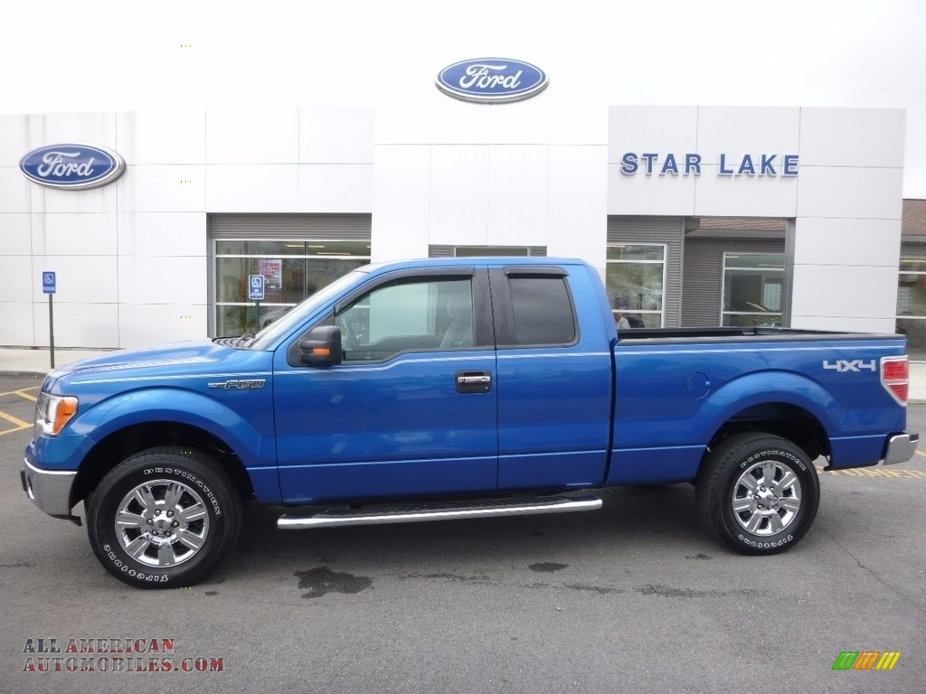 2012 F150 XLT SuperCab 4x4 - Blue Flame Metallic / Steel Gray photo #1