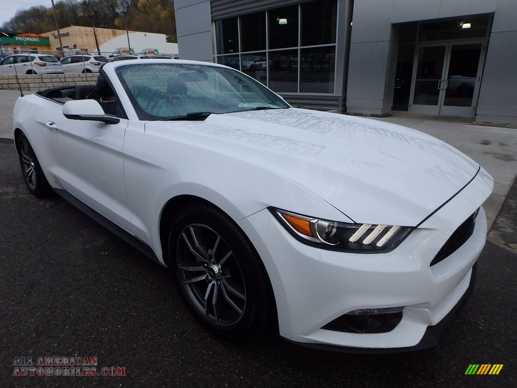 2016 Mustang EcoBoost Premium Convertible - Oxford White / Ebony photo #8