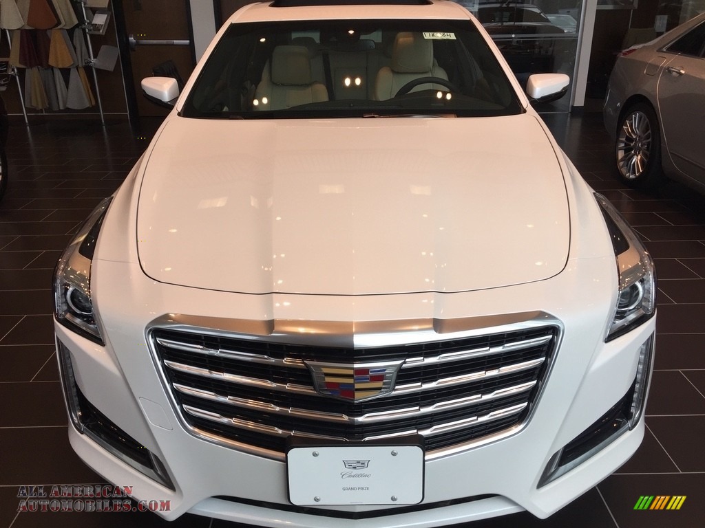 2017 CTS Luxury AWD - Crystal White Tricoat / Light Platinum w/Jet Black Accents photo #2