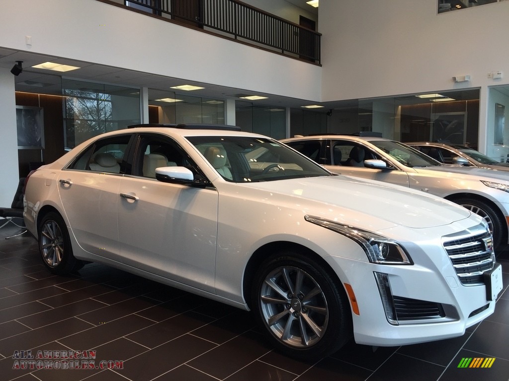 2017 CTS Luxury AWD - Crystal White Tricoat / Light Platinum w/Jet Black Accents photo #3