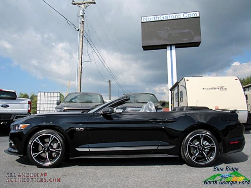 2017 Mustang GT California Speical Convertible - Shadow Black / California Special Ebony Leather/Miko Suede photo #2
