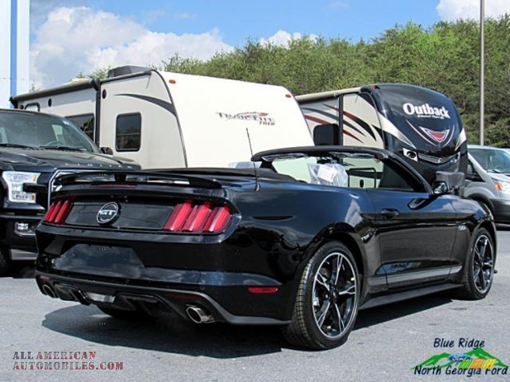 2017 Mustang GT California Speical Convertible - Shadow Black / California Special Ebony Leather/Miko Suede photo #6