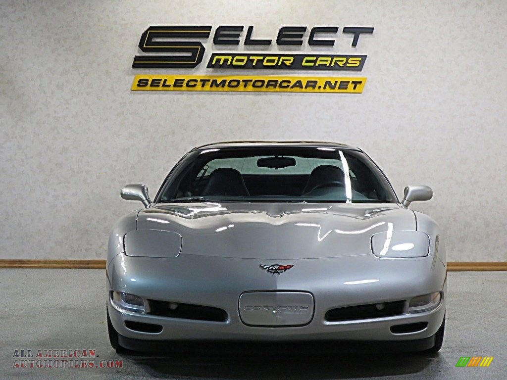 2000 Corvette Coupe - Light Pewter Metallic / Black photo #2