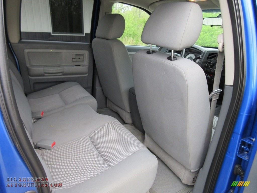 2007 Dakota ST Quad Cab 4x4 - Electric Blue Pearl / Medium Slate Gray photo #11