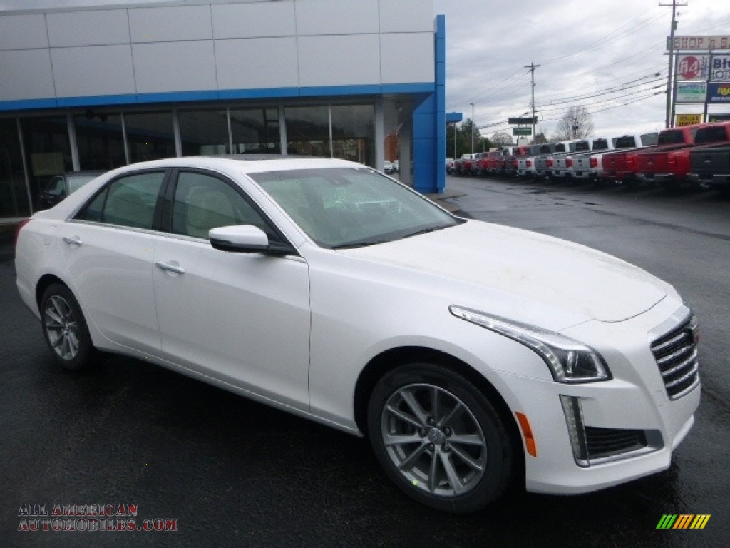 Crystal White Tricoat / Very Light Cashmere w/Jet Black Accents Cadillac CTS Luxury AWD