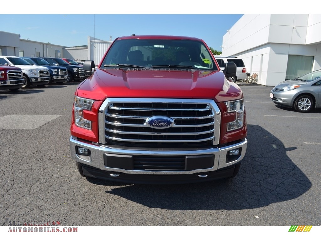 2017 F150 XLT SuperCab 4x4 - Ruby Red / Earth Gray photo #4