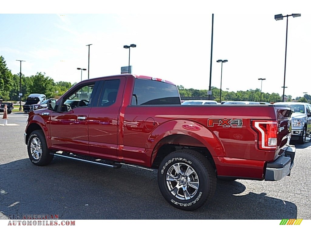2017 F150 XLT SuperCab 4x4 - Ruby Red / Earth Gray photo #18