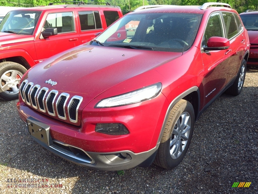 2017 Cherokee Limited 4x4 - Deep Cherry Red Crystal Pearl / Black photo #3