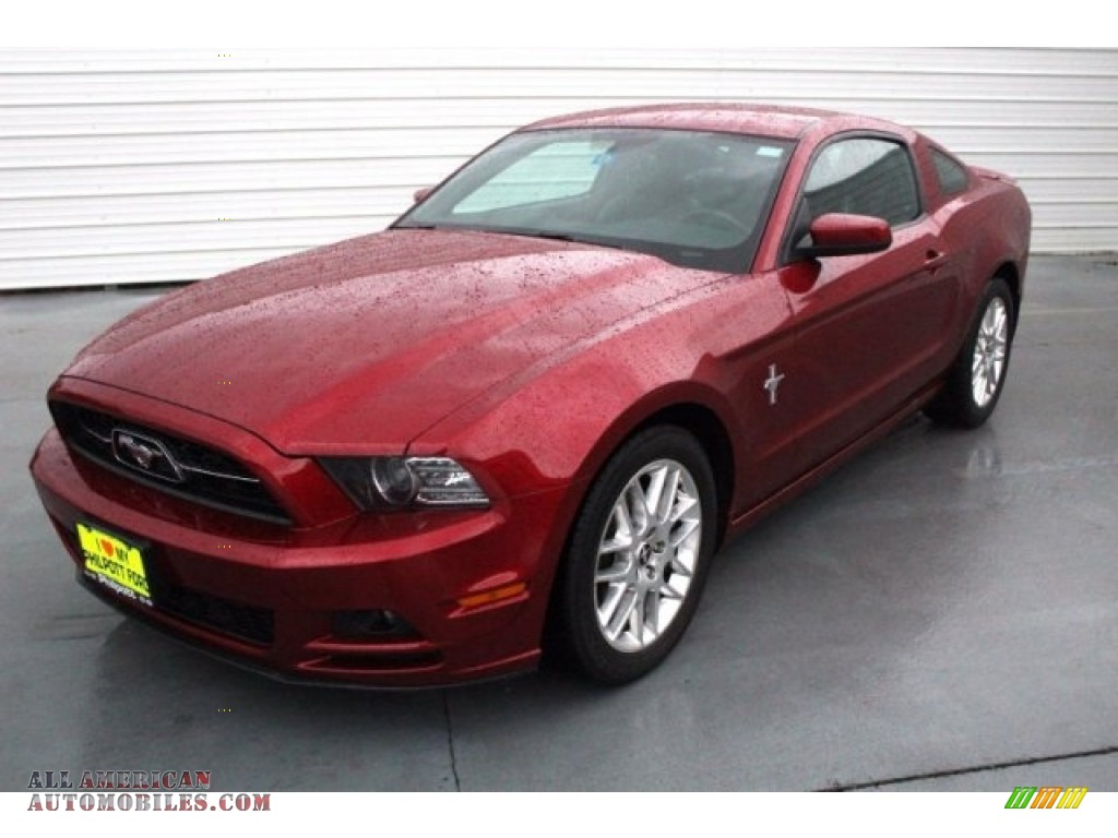 2014 Mustang V6 Premium Coupe - Ruby Red / Charcoal Black photo #3