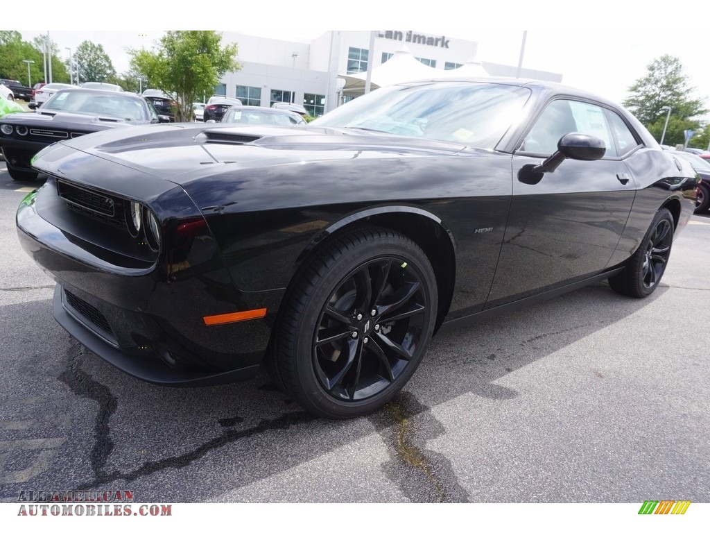 2017 Challenger R/T - Pitch Black / Black/Ruby Red photo #1
