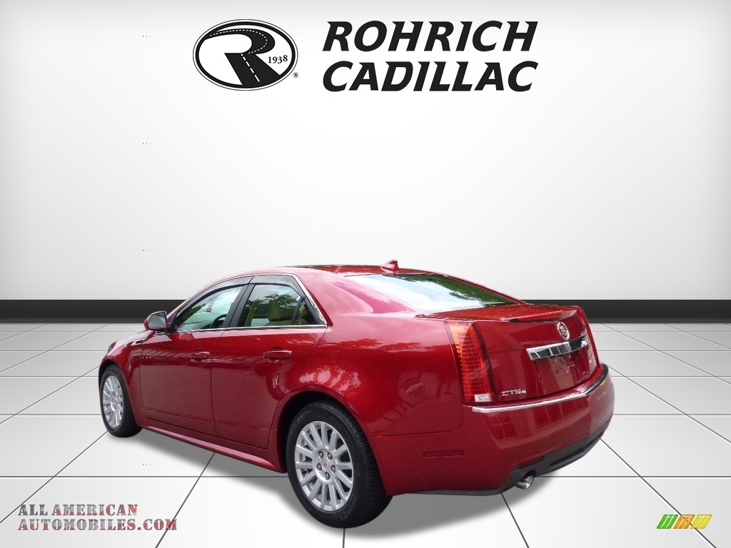 2012 CTS 4 3.0 AWD Sedan - Crystal Red Tintcoat / Cashmere/Cocoa photo #3