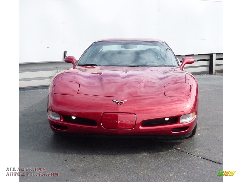 2002 Corvette Coupe - Magnetic Red II Metallic / Light Gray photo #4