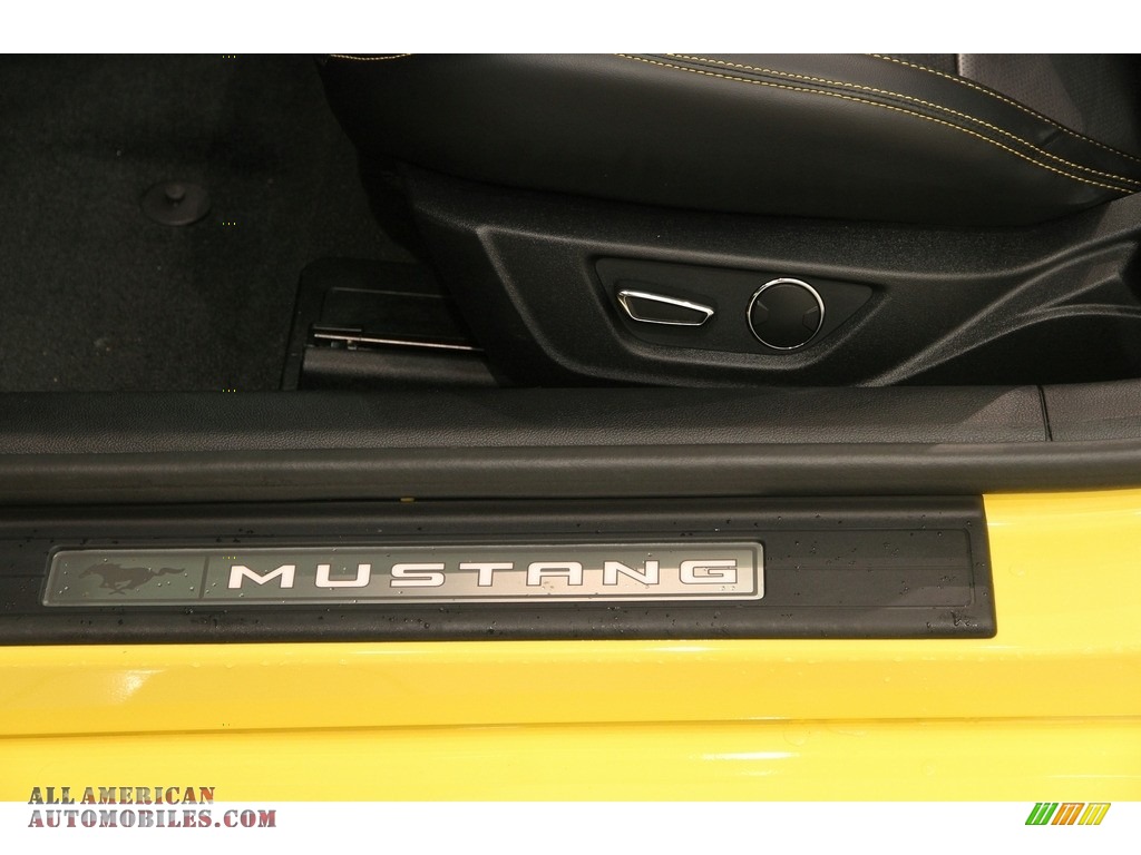 2016 Mustang EcoBoost Premium Convertible - Triple Yellow Tricoat / Ebony photo #8