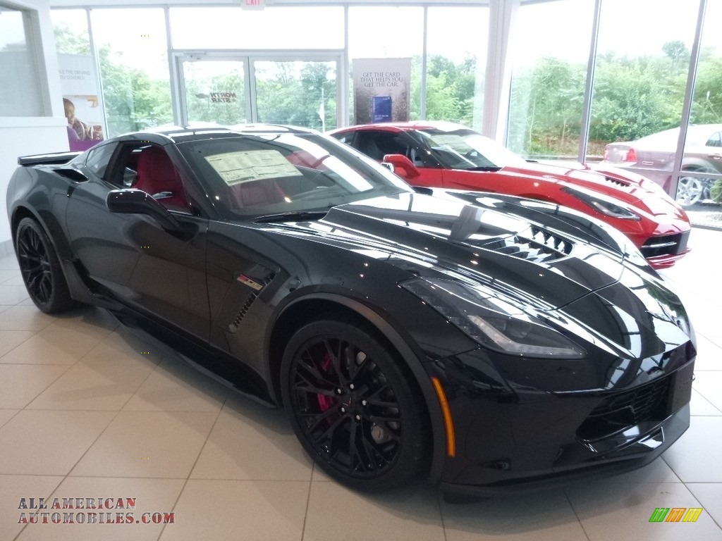 2018 Corvette Z06 Coupe - Black / Adrenaline Red photo #7