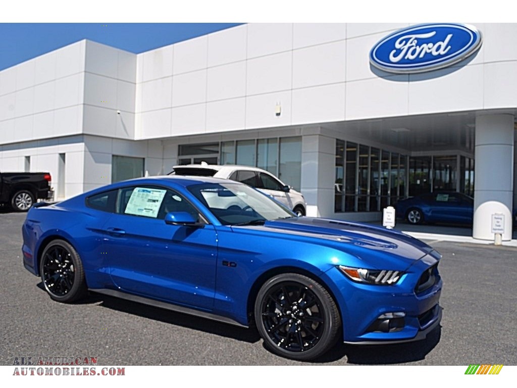 Lightning Blue / Ebony Ford Mustang GT Premium Coupe