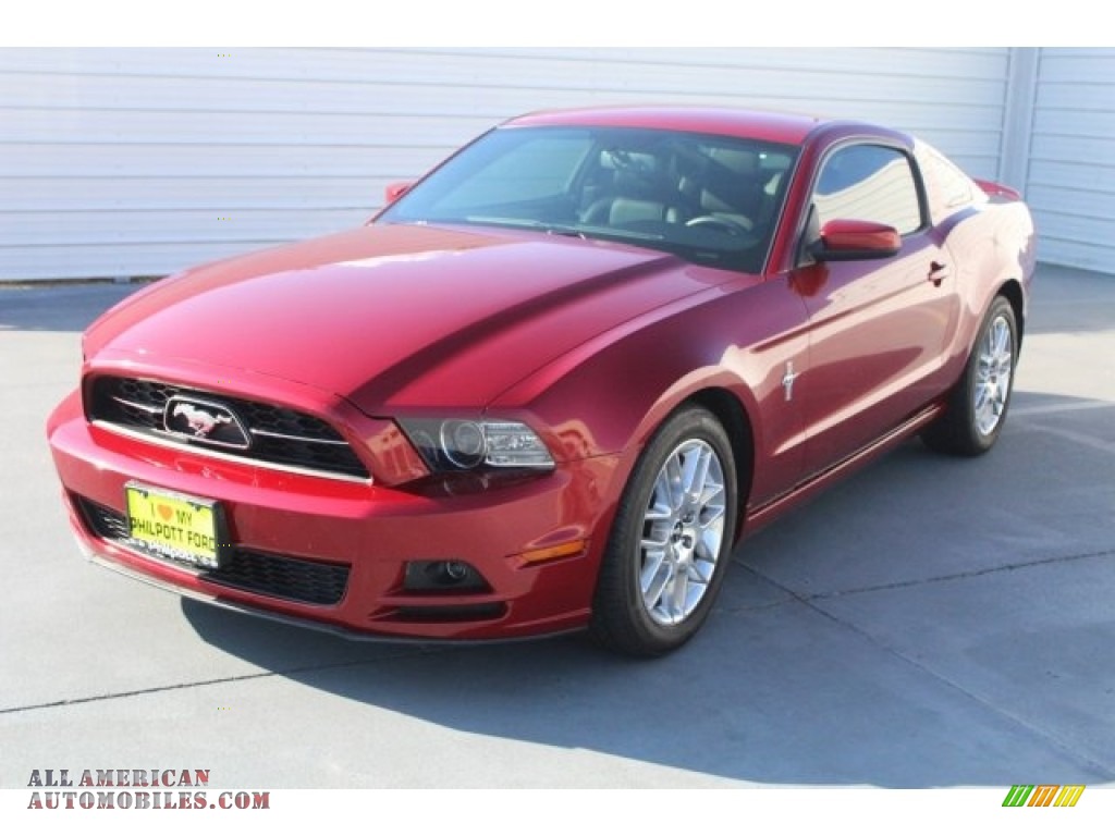 2014 Mustang V6 Premium Coupe - Race Red / Charcoal Black photo #3