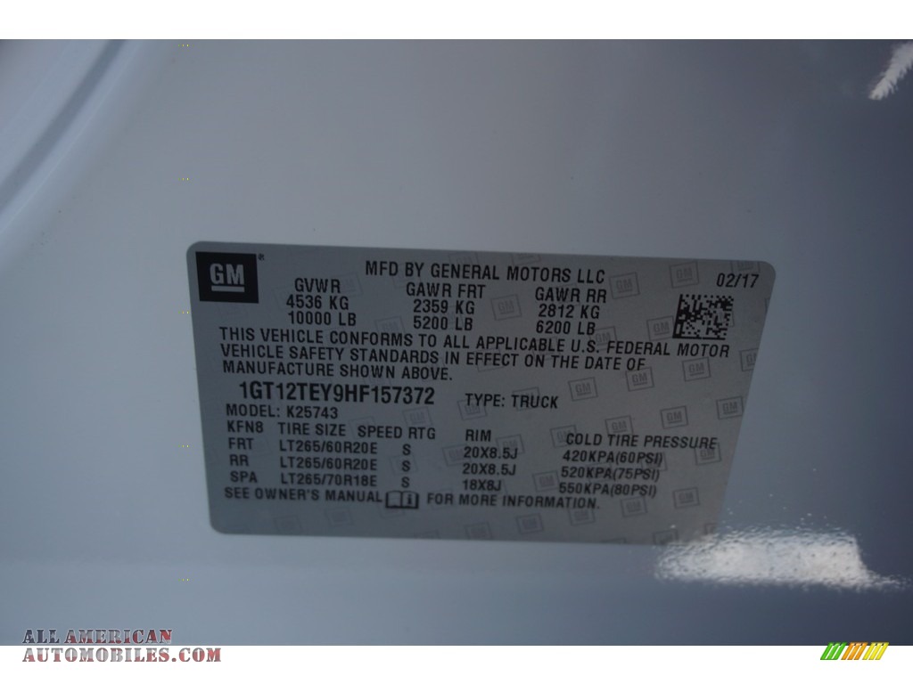 2017 Sierra 2500HD SLT Crew Cab 4x4 - Summit White / Jet Black photo #15