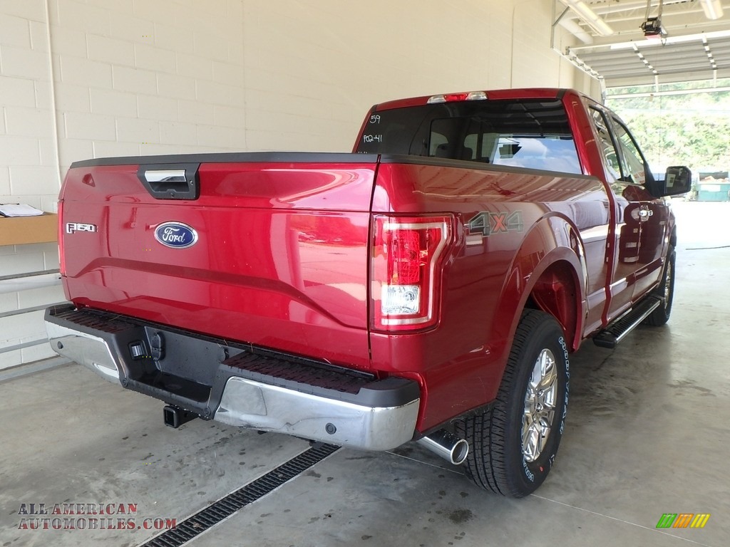 2017 F150 XLT SuperCab 4x4 - Ruby Red / Earth Gray photo #2