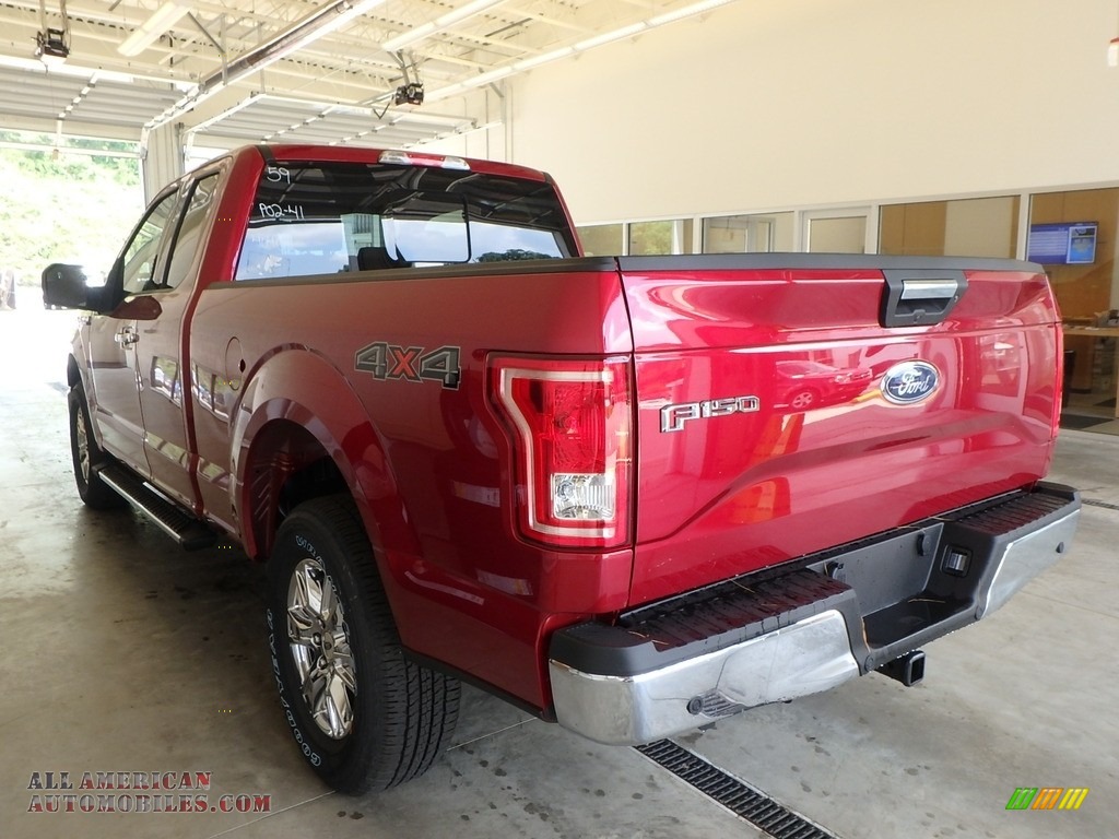 2017 F150 XLT SuperCab 4x4 - Ruby Red / Earth Gray photo #3