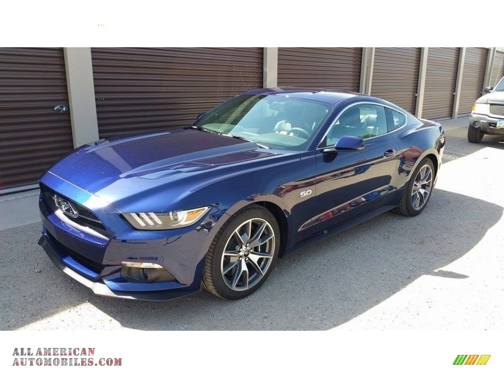 2015 Mustang 50th Anniversary GT Coupe - 50th Anniversary Kona Blue Metallic / 50th Anniversary Cashmere photo #1