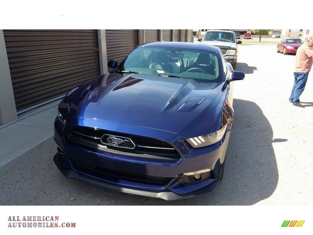 2015 Mustang 50th Anniversary GT Coupe - 50th Anniversary Kona Blue Metallic / 50th Anniversary Cashmere photo #10