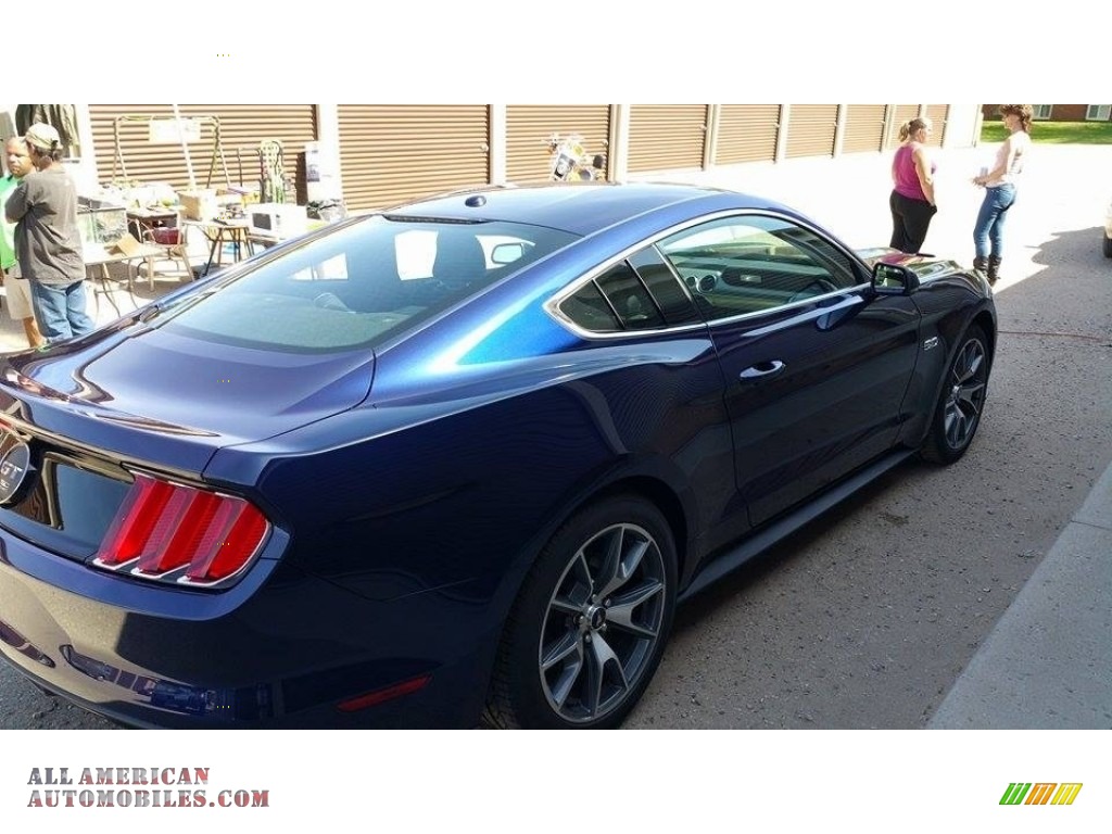 2015 Mustang 50th Anniversary GT Coupe - 50th Anniversary Kona Blue Metallic / 50th Anniversary Cashmere photo #16