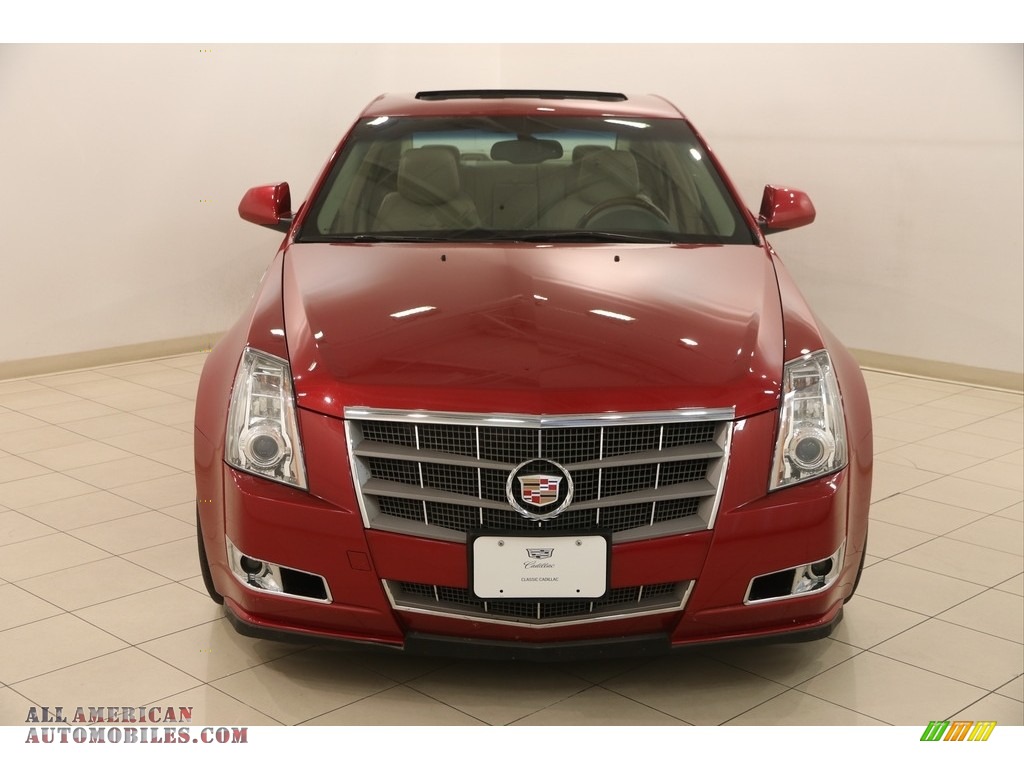 2010 CTS 4 3.6 AWD Sedan - Crystal Red Tintcoat / Cashmere/Cocoa photo #2