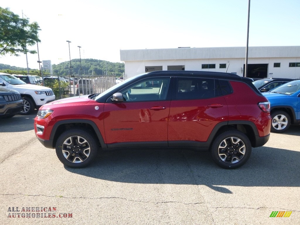 2017 Compass Trailhawk 4x4 - Redline 2 Coat Pearl / Black/Ruby Red photo #2