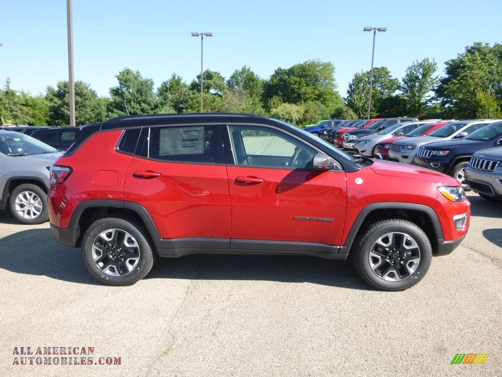 2017 Compass Trailhawk 4x4 - Redline 2 Coat Pearl / Black/Ruby Red photo #6