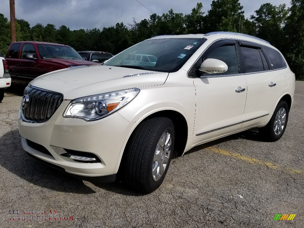 White Diamond Tricoat / Cocoa Buick Enclave Leather