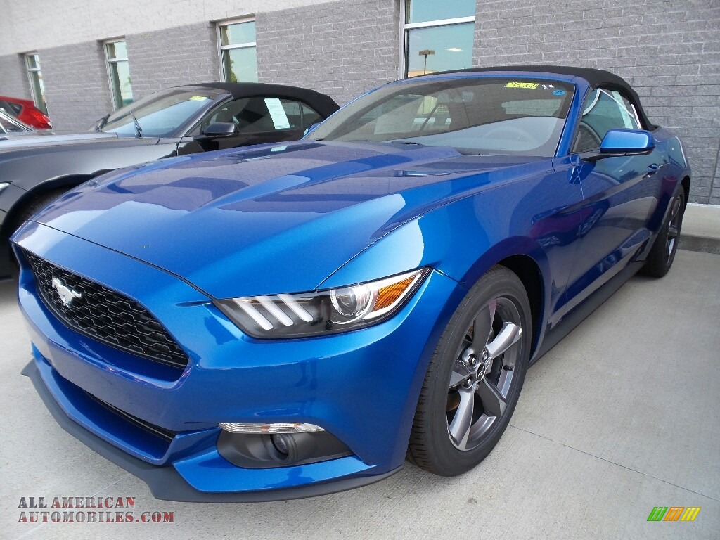 Lightning Blue / Ebony Ford Mustang V6 Convertible