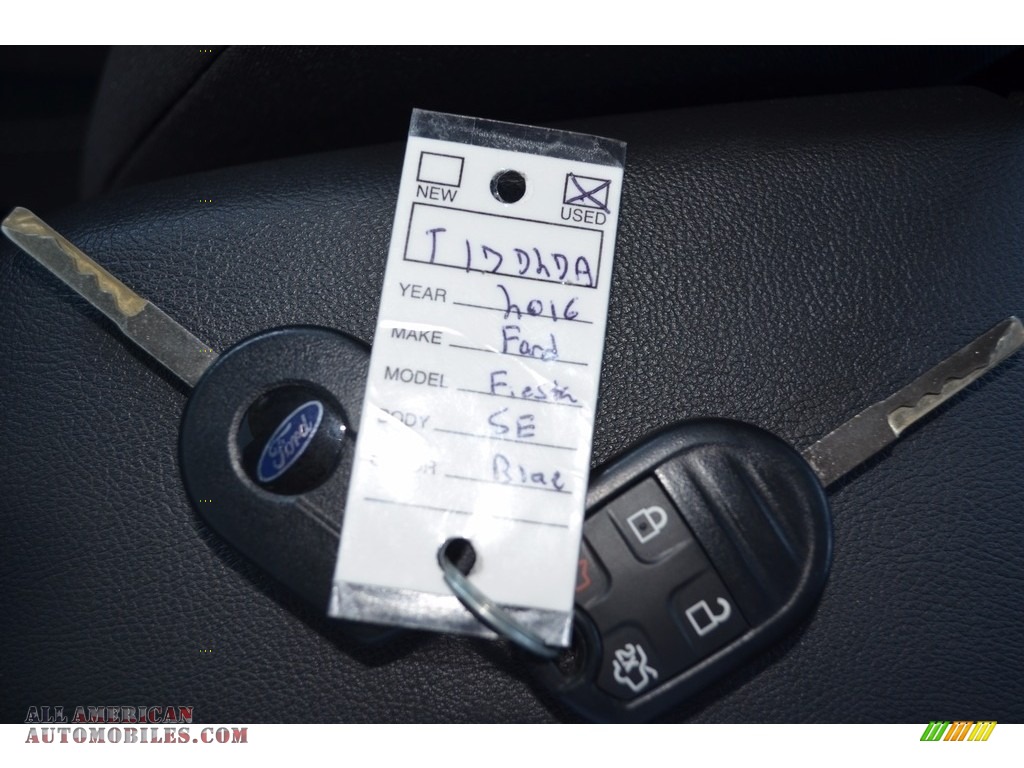 2016 Fiesta SE Hatchback - Kona Blue Metallic / Charcoal Black photo #23