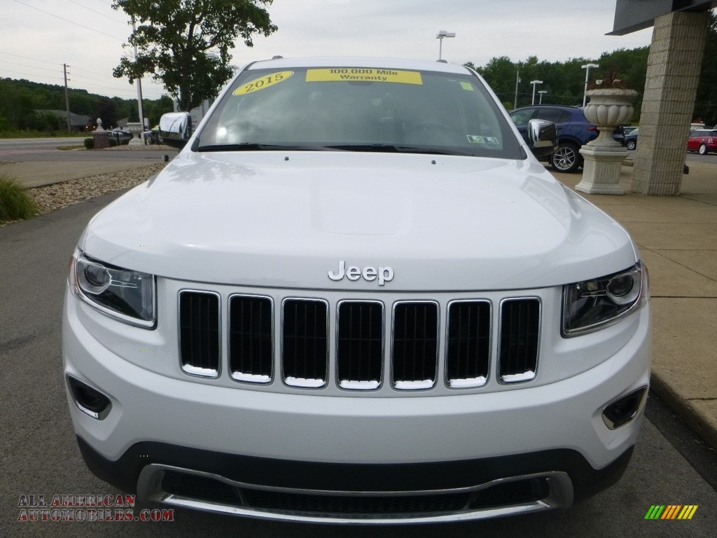 2015 Grand Cherokee Limited 4x4 - Bright White / Black/Light Frost Beige photo #4