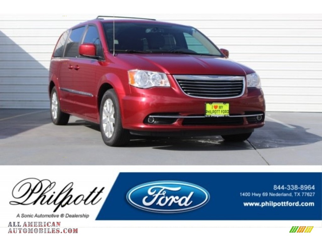 2014 Town & Country Touring - Deep Cherry Red Crystal Pearl / Dark Frost Beige/Medium Frost Beige photo #1