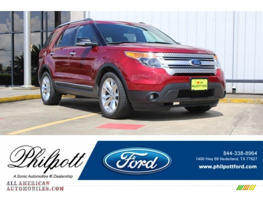 Ruby Red / Charcoal Black Ford Explorer XLT