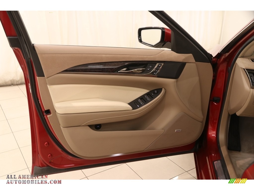 2014 CTS Luxury Sedan AWD - Red Obsession Tintcoat / Light Cashmere/Medium Cashmere photo #4