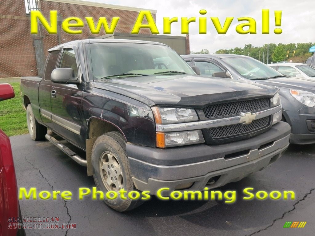 2003 Silverado 1500 LT Extended Cab 4x4 - Black / Dark Charcoal photo #1