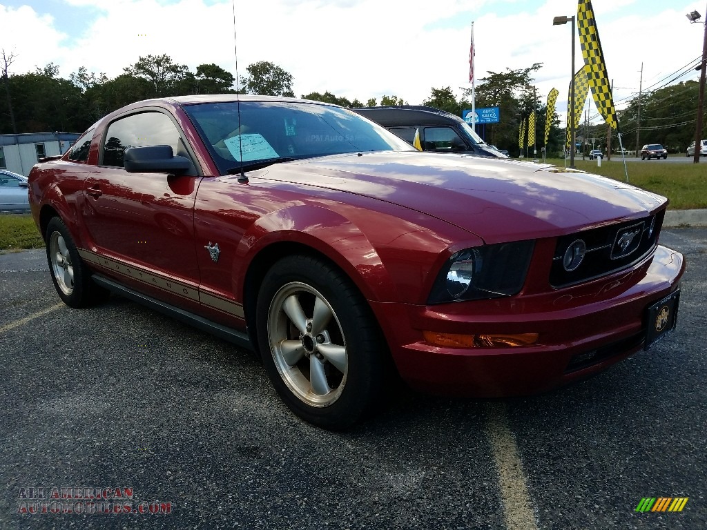 2009 Mustang V6 Coupe - Dark Candy Apple Red / Medium Parchment photo #1