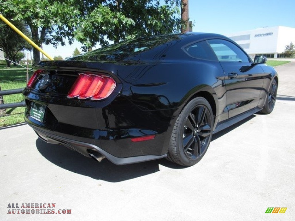 2015 Mustang EcoBoost Premium Coupe - Black / 50 Years Raven Black photo #7