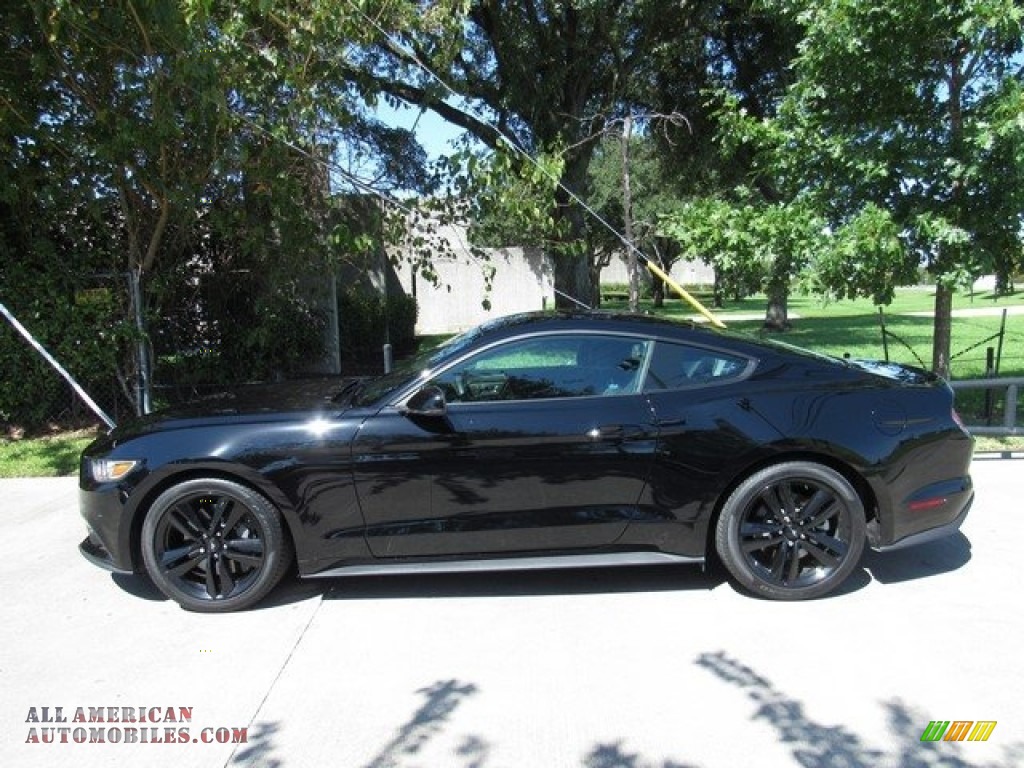 2015 Mustang EcoBoost Premium Coupe - Black / 50 Years Raven Black photo #11