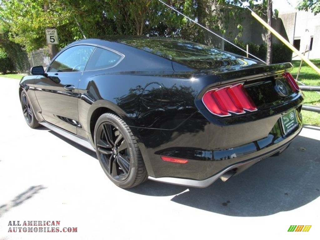 2015 Mustang EcoBoost Premium Coupe - Black / 50 Years Raven Black photo #12