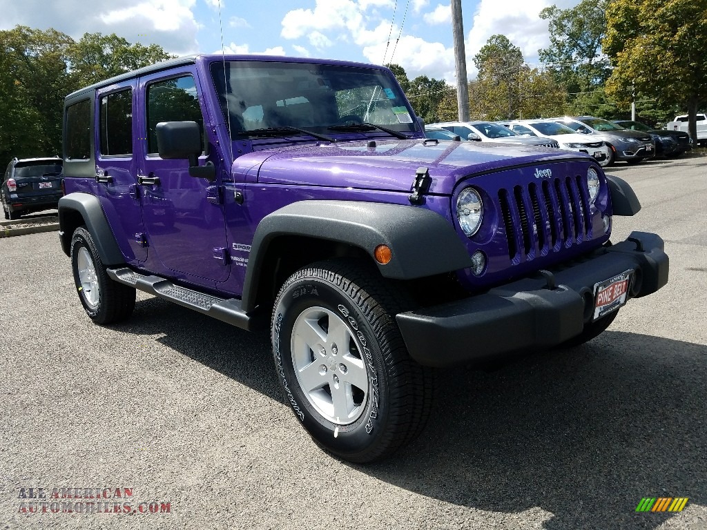 Extreme Purple / Black Jeep Wrangler Unlimited Sport 4x4