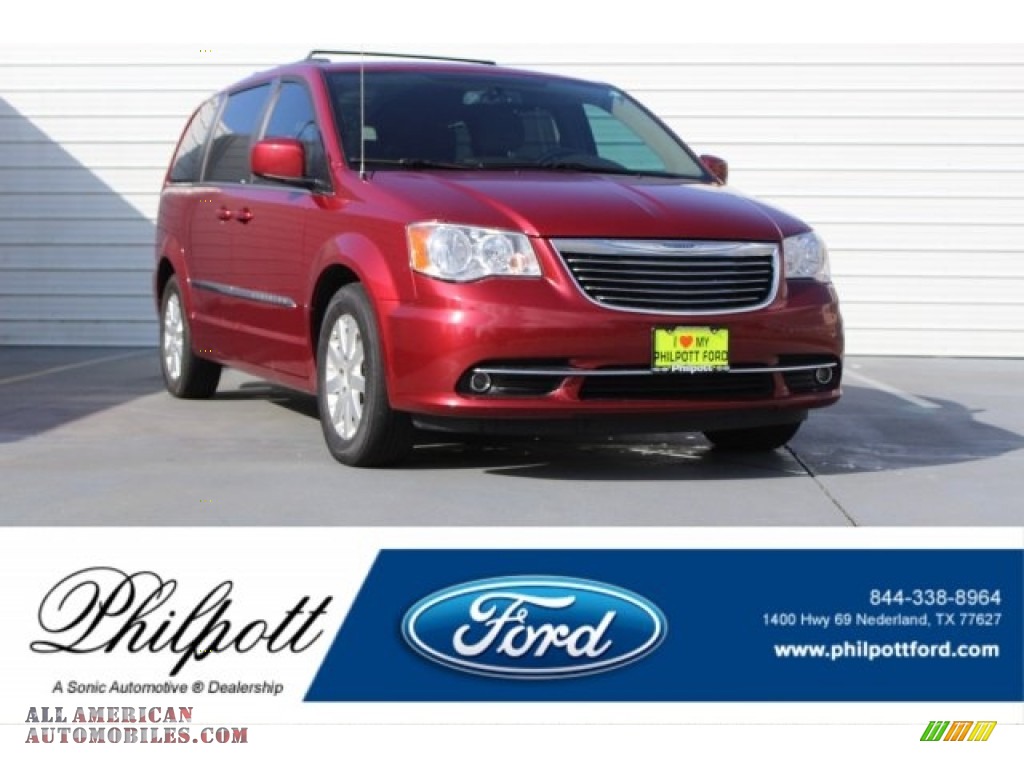 Deep Cherry Red Crystal Pearl / Dark Frost Beige/Medium Frost Beige Chrysler Town & Country Touring