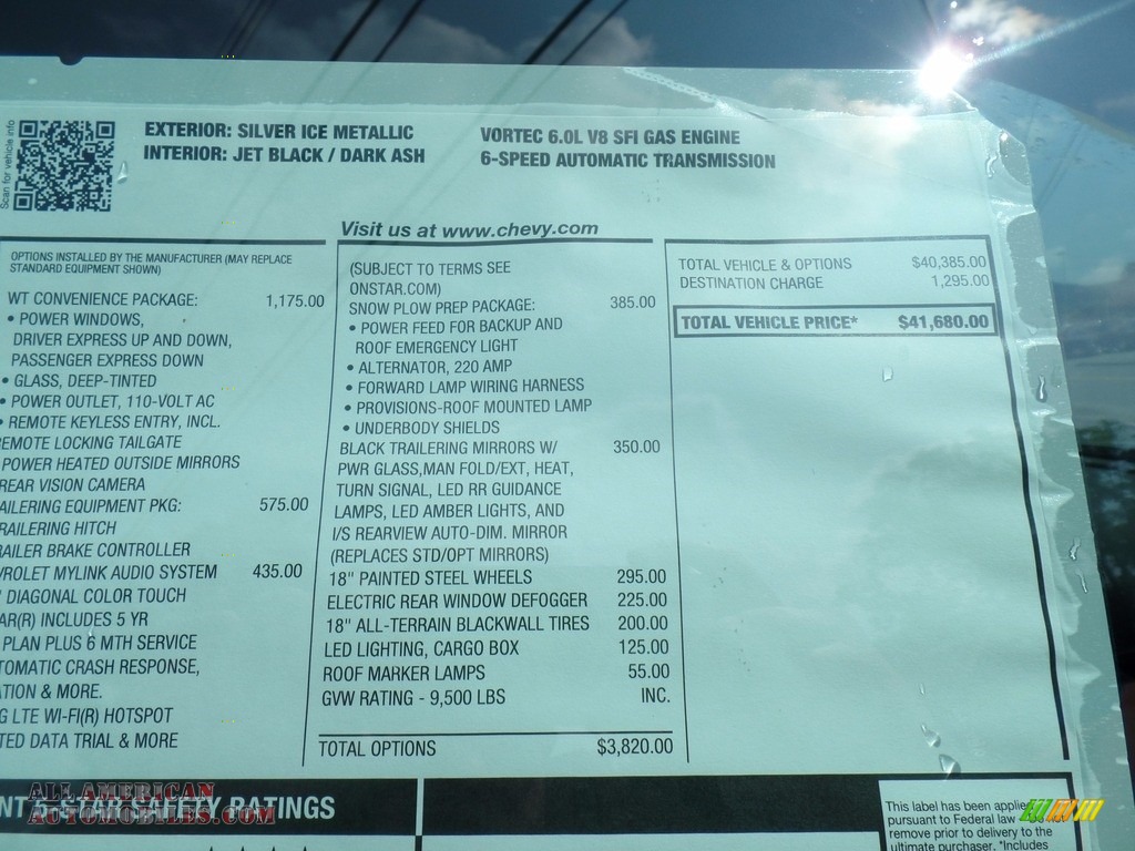 2017 Silverado 2500HD Work Truck Regular Cab 4x4 - Silver Ice Metallic / Dark Ash/Jet Black photo #44