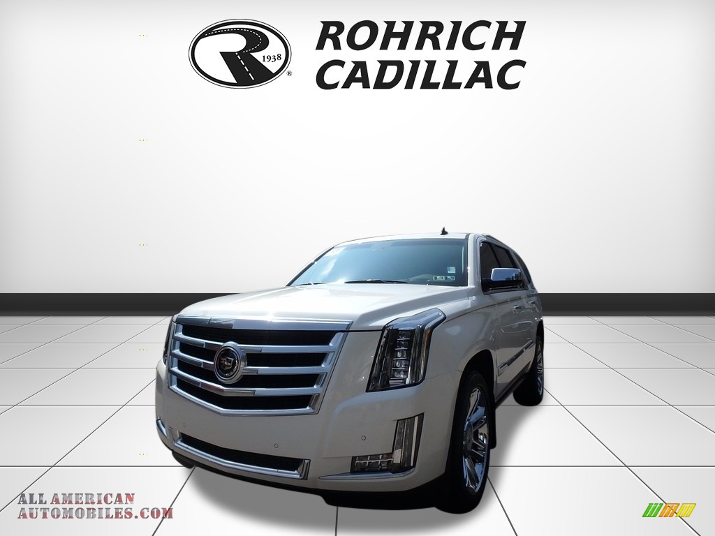 2015 Escalade Premium 4WD - White Diamond Tricoat / Shale/Cocoa photo #1