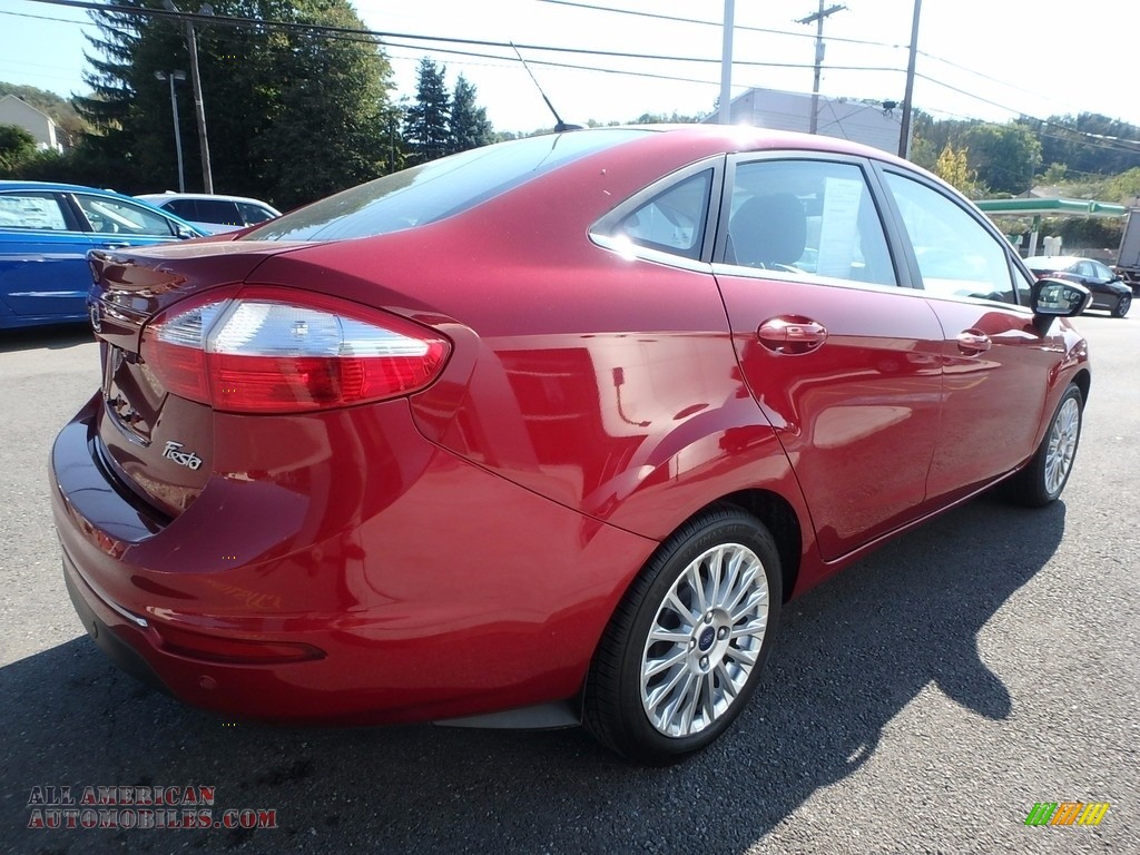 2014 Fiesta Titanium Sedan - Ruby Red / Charcoal Black photo #5