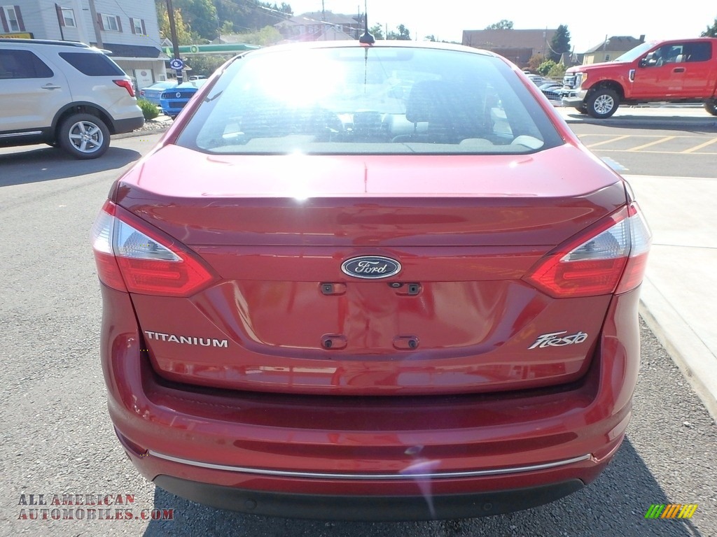 2014 Fiesta Titanium Sedan - Ruby Red / Charcoal Black photo #6